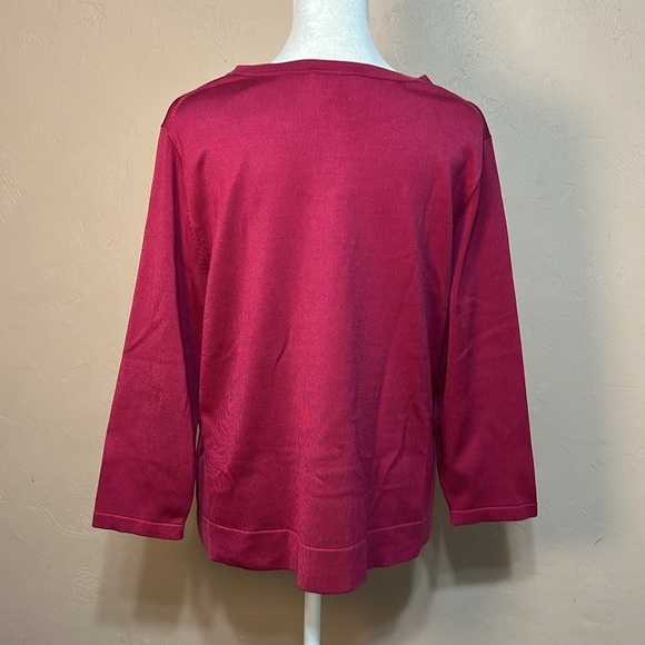 PENDLETON Silk Blend Light Sweater Top Women Sz Large P 3/4 Sleeve Career Dressy - Picture 3 of 10